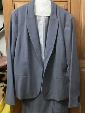 Banana Republic Champray Light Blue/Gray Women's Pantsuit